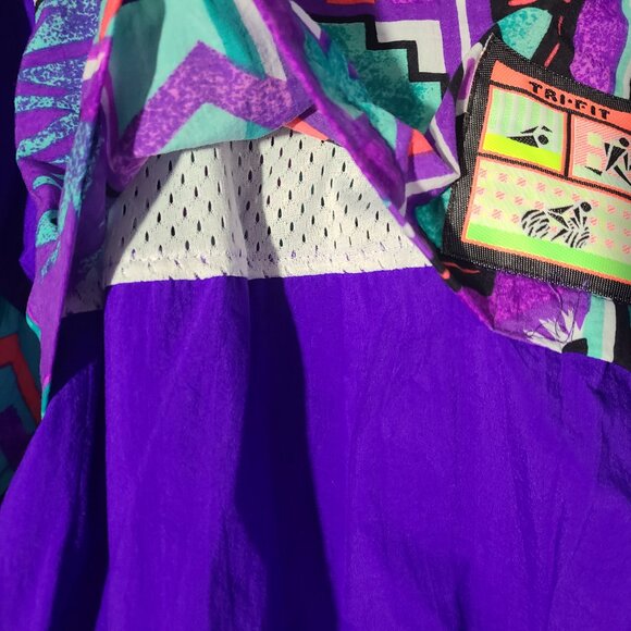 Vtg 80s/90s TriFit Sportswear Colorful Southwestern Full Zip Medium Windbreaker - Picture 6 of 6